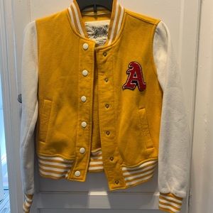 3 for $15!! - Varsity Style Jacket -Baseball Jacket - Yellow- Iris - Size S